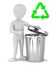 3d small people - garbage recycling.