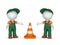 3d small people and traffic cone