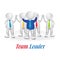 3d small person leader teamwork successful logo