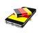 3d Smartphone with germany book. Learning languages.