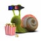 3d Snail at the movies