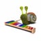 3d Snail plays xylophone