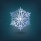 3d snowflake graphic icon with flickering light