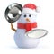 3d Snowman offers silver service