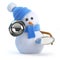 3d Snowman offers silver service