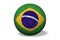 3D soccer ball/ football, national team - Brazil