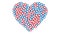 3D Social Network Like Icons gather and form heart shape - Animation, isolated