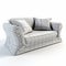 3d Sofa Slipcover With Ties - High Detail Grid-like Structure