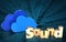3d\'sound\' sign clouds