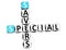 3D Special Savers Crossword on white background