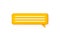 3d speech bubble icon. Yellow 3d speech bubble, dialog cloud and blank chat icon for text. Empty message icon