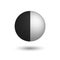 3D sphere. Black and white realistic balls. Contrast.