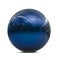 3d sphere with glossy blue car paint material