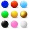 3d spheres. Glossy balls. Plastic colored bubbles
