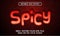 3d spicy editable text effect vector illustration