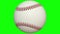 3D spinning baseball animation with a chroma key background. 