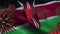 3D Spreading Coronavirus Disease on a Waving Kenya Flag