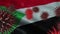 3D Spreading Coronavirus Disease on a Waving Sudan Flag