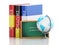 3d Stack of dictionaries. Language learning