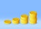 3D Stack of Gold Coins Icon Isolated