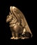 3d statue griffin from gold