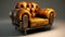 3d Steampunk Chair Model With Vibrant Textures And Nostalgic Atmosphere