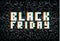 3D stereo effect black friday banner, sale announcement