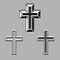 3D stone carved christian crosses