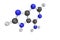 3d structure of Adenine. Its derivatives have a variety of roles