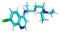 3D structure of Chloroquine, a substance active against the COVID-19 coronavirus and malaria