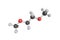 3d structure of Dimethyl ether DME, also known as methoxymetha