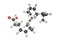 3d structure of Docosahexaenoic acid DHA, an omega-3 fatty aci