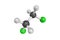 3d structure of Ethylene dichloride, a chlorinated hydrocarbon.