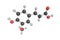 3d structure of Ferulic acid, a hydroxycinnamic acid and a type