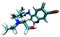 3D structure of Hydroxychloroquine, a substance active against the COVID-19 coronavirus and malaria