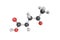 3d structure of Levulinic acid, an organic compound.