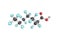 3d structure of Perfluorooctanoic acid, also known as C8