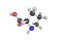 3d structure of Proline, an alfa-amino acid that is used in the