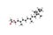 3d structure of Retinyl acetate (retinol acetate, vitamin A acetate), a natural form of vitamin A which is the acetate ester of r