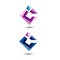 3D stylejewelry gemstone diamond logo design vector illustrations
