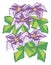 3d stylized geometric floral pattern of triangular lilac spring flowers