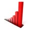 3d success business bar graph rise