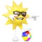 3D sun character wants you to play