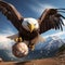 3d Super Realistic Eagle Chasing Ball Clipart