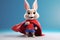 3D Superhero Rabbit in Cape, a Whimsical Hero