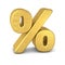 3d symbol percent gold vertical