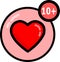 3d symbols and icon Heart for social media that receive notification