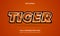 3D Text Effect With Tiger Skin Style Vector