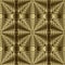 3d textured gold seamless pattern. Surface floral background. Quilted repeat grunge backdrop. 3d wallpaper. Endless texture.