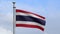 3D, Thai flag waving in the wind. Close up of Thailand banner blowing soft silk